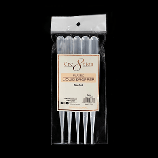 Cre8tion Plastic Dropper 3ml 5pcs./bag - C8 Nail SupplyCre8tion10035