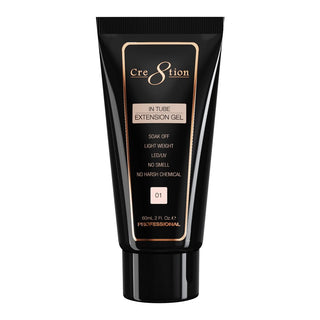 Cre8tion Poly Gel - Extension Gel In Tube 2oz - 01 - C8 Nail SupplyCre8tion0916-3643