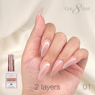 Cre8tion Rubber/Biab Base Gel 0.5oz 01 - C8 Nail SupplyCre8tion0916-1559