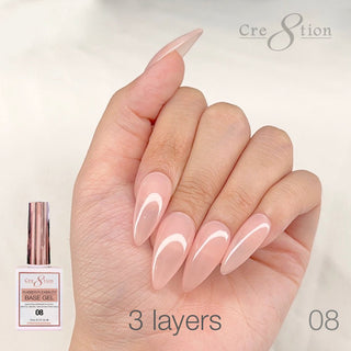 Cre8tion Rubber/Biab Base Gel 0.5oz 08 - C8 Nail SupplyCre8tion0916-1566