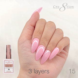 Cre8tion Rubber/Biab Base Gel 0.5oz 15 - C8 Nail SupplyCre8tion0916-1573