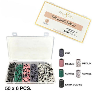 Cre8tion Sanding Bands Mixed Size 300 pcs./box (New Version) - C8 Nail SupplyCre8tion17644-N