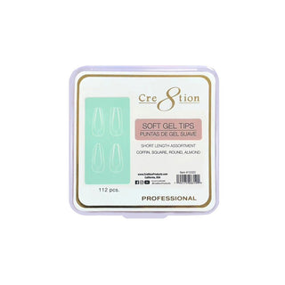 Cre8tion Short Length Assortment Shape Gel Tip Trial Box 112 pcs - C8 Nail SupplyCre8tion15320