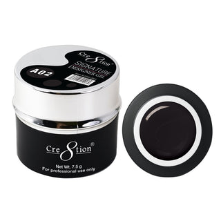 Cre8tion Signature Designer Gel 7.5 g - 0.26oz A02 Black - C8 Nail SupplyCre8tion0916-0780