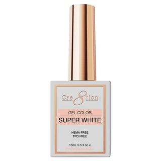 Cre8tion Soak Off Gel - Super White 0.5oz (HEMA/TPO Free) - C8 Nail SupplyCre8tion09602N