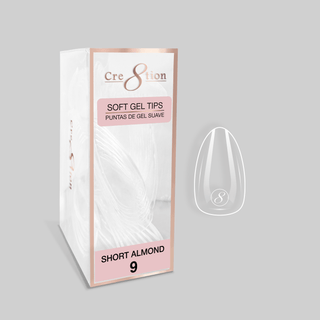 Cre8tion Soft Gel Tips - ALMOND Refill Tip (100pcs/box) - C8 Nail SupplyCre8tion15344