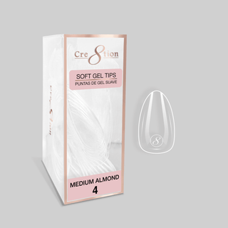 Cre8tion Soft Gel Tips - ALMOND Refill Tip (100pcs/box) - C8 Nail SupplyCre8tion15350