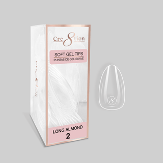 Cre8tion Soft Gel Tips - ALMOND Refill Tip (100pcs/box) - C8 Nail SupplyCre8tion15362
