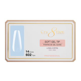 Cre8tion Soft Gel Tips - COFFIN - C8 Nail SupplyCre8tion15241