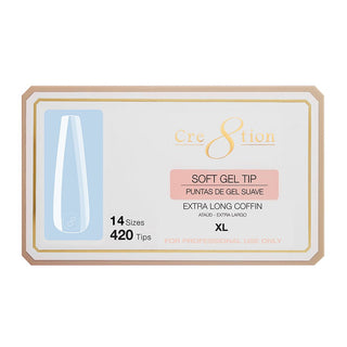 Cre8tion Soft Gel Tips - COFFIN - C8 Nail SupplyCre8tion15242