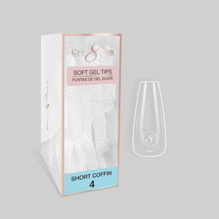 Cre8tion Soft Gel Tips - COFFIN Refill Tip (100pcs/box) - C8 Nail SupplyCre8tion15378