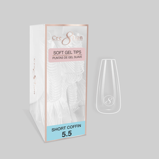 Cre8tion Soft Gel Tips - COFFIN Refill Tip (100pcs/box) - C8 Nail SupplyCre8tion15381