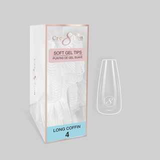 Cre8tion Soft Gel Tips - COFFIN Refill Tip (100pcs/box) - C8 Nail SupplyCre8tion15406