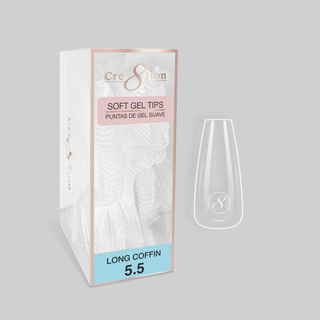 Cre8tion Soft Gel Tips - COFFIN Refill Tip (100pcs/box) - C8 Nail SupplyCre8tion15409