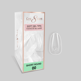 Cre8tion Soft Gel Tips - ROUND Refill Tip (100pcs/box) - C8 Nail SupplyCre8tion15415