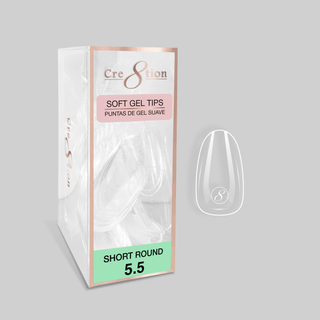 Cre8tion Soft Gel Tips - ROUND Refill Tip (100pcs/box) - C8 Nail SupplyCre8tion15423