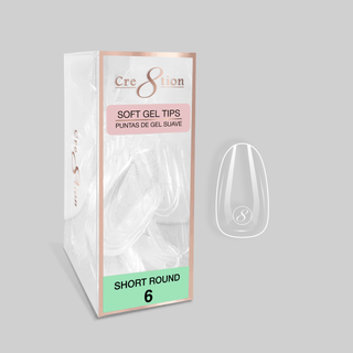 Cre8tion Soft Gel Tips - ROUND Refill Tip (100pcs/box) - C8 Nail SupplyCre8tion15424
