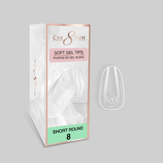 Cre8tion Soft Gel Tips - ROUND Refill Tip (100pcs/box) - C8 Nail SupplyCre8tion15427