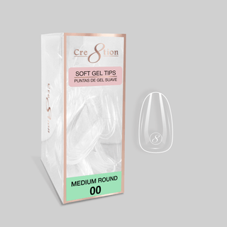 Cre8tion Soft Gel Tips - ROUND Refill Tip (100pcs/box) - C8 Nail SupplyCre8tion15429