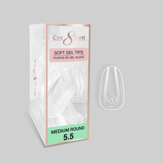 Cre8tion Soft Gel Tips - ROUND Refill Tip (100pcs/box) - C8 Nail SupplyCre8tion15437