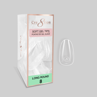 Cre8tion Soft Gel Tips - ROUND Refill Tip (100pcs/box) - C8 Nail SupplyCre8tion15455