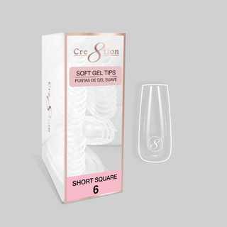 Cre8tion Soft Gel Tips - SQUARE Refill Tip (100pcs/box) - C8 Nail SupplyCre8tion15466