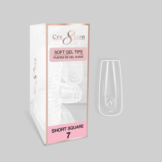 Cre8tion Soft Gel Tips - SQUARE Refill Tip (100pcs/box) - C8 Nail SupplyCre8tion15468