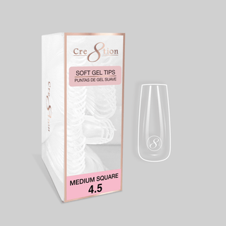 Cre8tion Soft Gel Tips - SQUARE Refill Tip (100pcs/box) - C8 Nail SupplyCre8tion15477