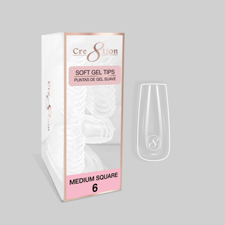 Cre8tion Soft Gel Tips - SQUARE Refill Tip (100pcs/box) - C8 Nail SupplyCre8tion15480