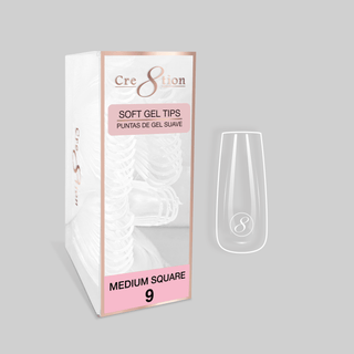 Cre8tion Soft Gel Tips - SQUARE Refill Tip (100pcs/box) - C8 Nail SupplyCre8tion15484