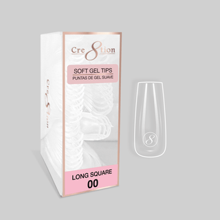 Cre8tion Soft Gel Tips - SQUARE Refill Tip (100pcs/box) - C8 Nail SupplyCre8tion15485