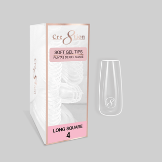 Cre8tion Soft Gel Tips - SQUARE Refill Tip (100pcs/box) - C8 Nail SupplyCre8tion15490