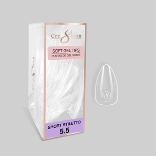 Cre8tion Soft Gel Tips - STILETTO Refill Tip (100pcs/box) - C8 Nail SupplyCre8tion15507