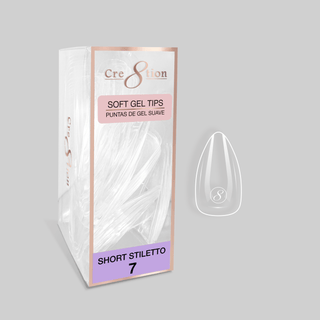 Cre8tion Soft Gel Tips - STILETTO Refill Tip (100pcs/box) - C8 Nail SupplyCre8tion15510