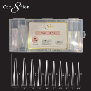 Cre8tion Special Shape - 07 Super Long Pointed Coffin 240 pcs./box - C8 Nail SupplyCre8tion15140