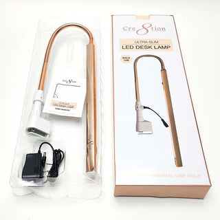 Cre8tion Ultra - Slim Champagne Gold Led Desk Lamp 12W - C8 Nail SupplyCre8tion13191CG