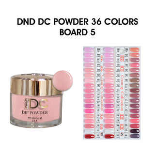DND DC Dip Powder 2oz - 36 colors Board 5 - Creamy Collection (#145 - #180) w/ 2 Color Charts