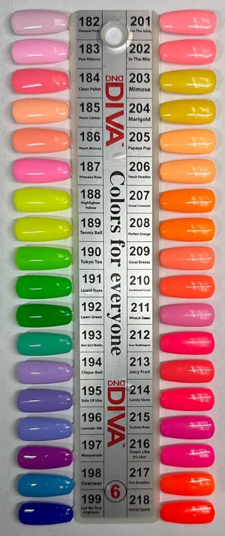 DIVA - Matching Color - Color Chart - C8 Nail SupplyDiva