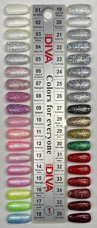 DIVA - Matching Color - Color Chart - C8 Nail SupplyDiva