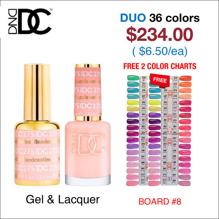 DND DC Duo Matching Color - Juego completo de 36 colores #254 - 289 con tabla de colores