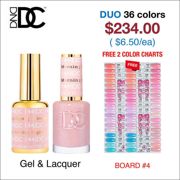 DND DC Duo Matching Color - Juego completo de 36 colores #109 - #144 con 1 tabla de colores