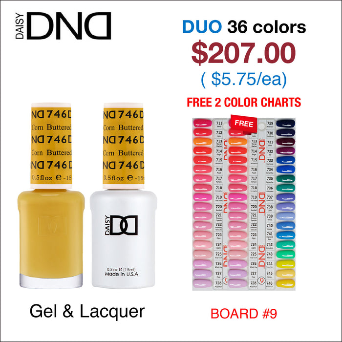 DND Duo Matching Color - 36 colors Board 9 (#711 - #746) w/ 2 Color Charts