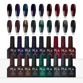 PLA Gel Polish 0.5oz - Eternal Night Collection 18 Colors w/ 1 Color Chart