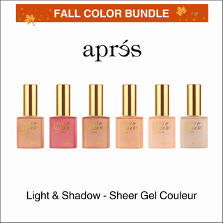 (Fall Color Bundle) Apres - Light & Shadow - Sheer Gel Couleur Collection - Fall (601 - 610) - C8 Nail SupplyApres