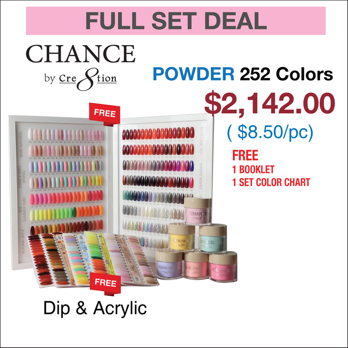 Chance Matching Powder - Full set 252 colors w/ 1 set Tip Color Chart & 1 Booklet