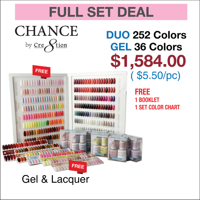 Chance Duo Matching color - Full set 288 colors w/  1 set Tip Color Chart & 1 Booklet