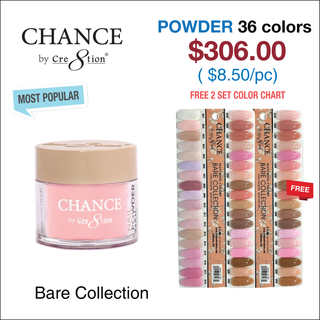 Chance Matching Powder 1.7oz 36 Colors - Bare Collection