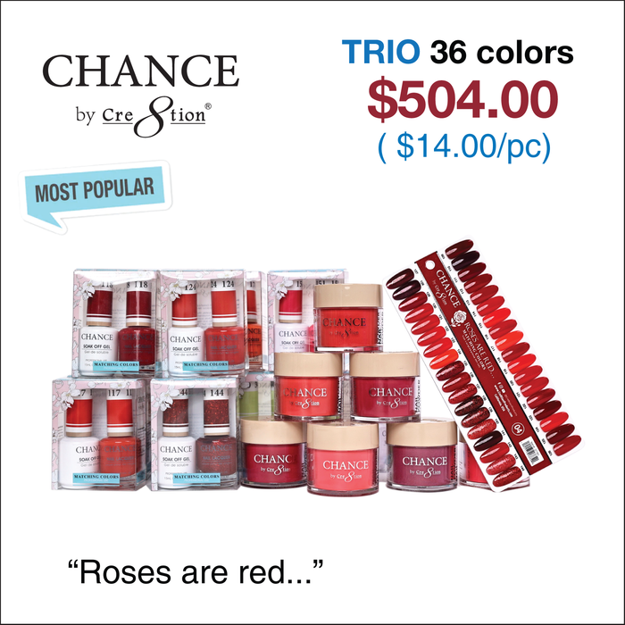 Chance Matching Trio 36 Colors - Roses Are Red... Collection