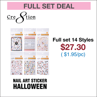 Cre8tion Nail Art Stickers - Halloween (14 Styles)