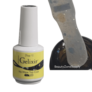 Gelixir Top Coat No - wipe With Glitters - C8 Nail SupplyGelixir